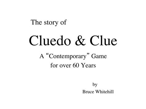 the story of cluedo.